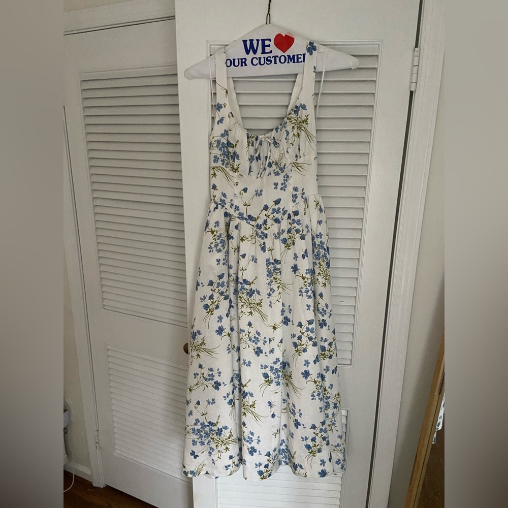 Reformation Balia Linen Midi Dress